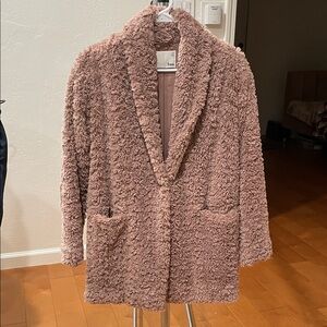Wilfred Free Aritzia Cozy Tan Teddy Jacket XXS
